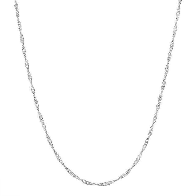 Jordan Blue Sterling Silver Adjustable Twisted Curb Chain Necklace, Womens Grey Product Image