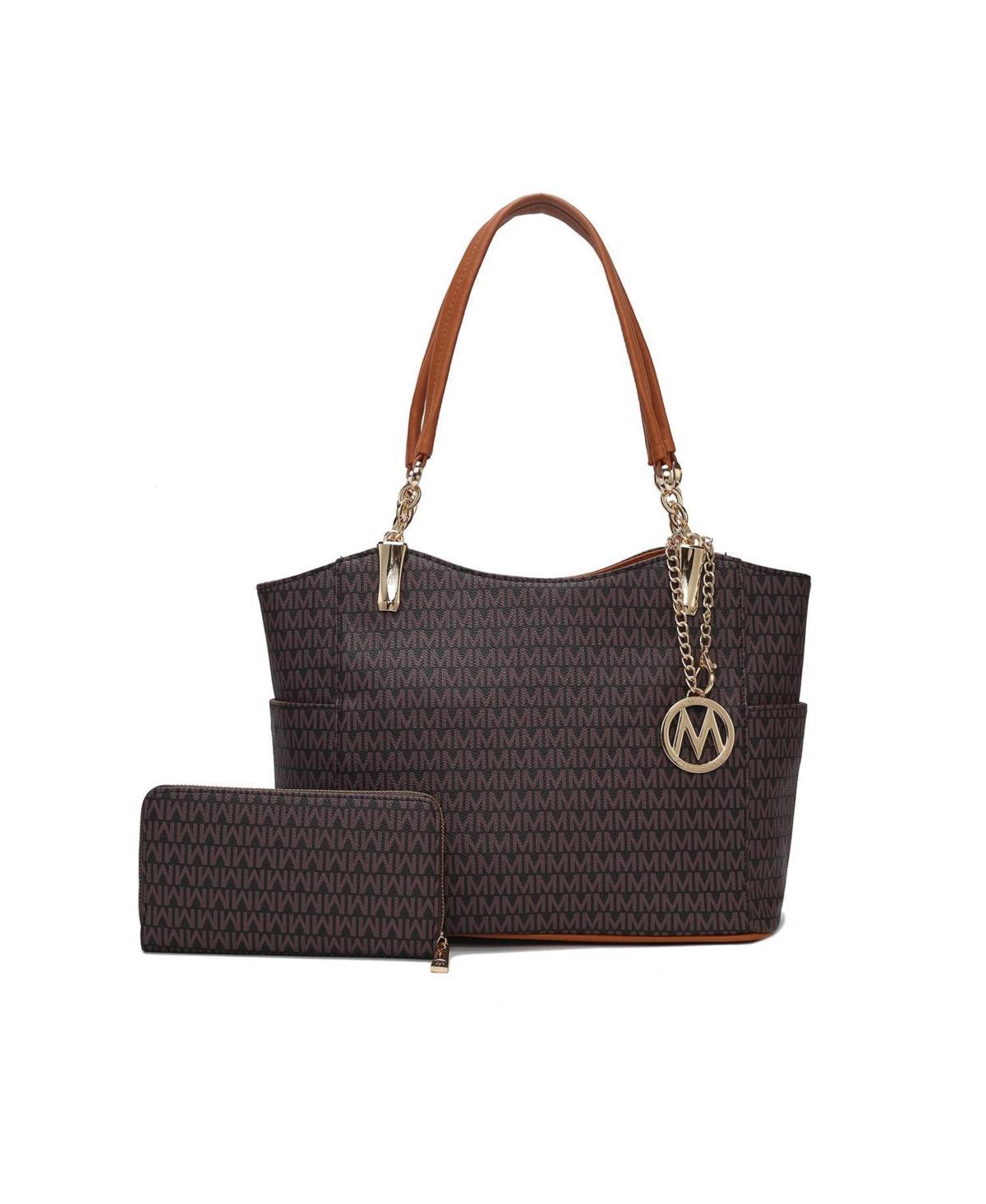 Mkf Collection Savannah M Logo Printed material Women s Tote and Wristlet Wallet by Mia K Product Image