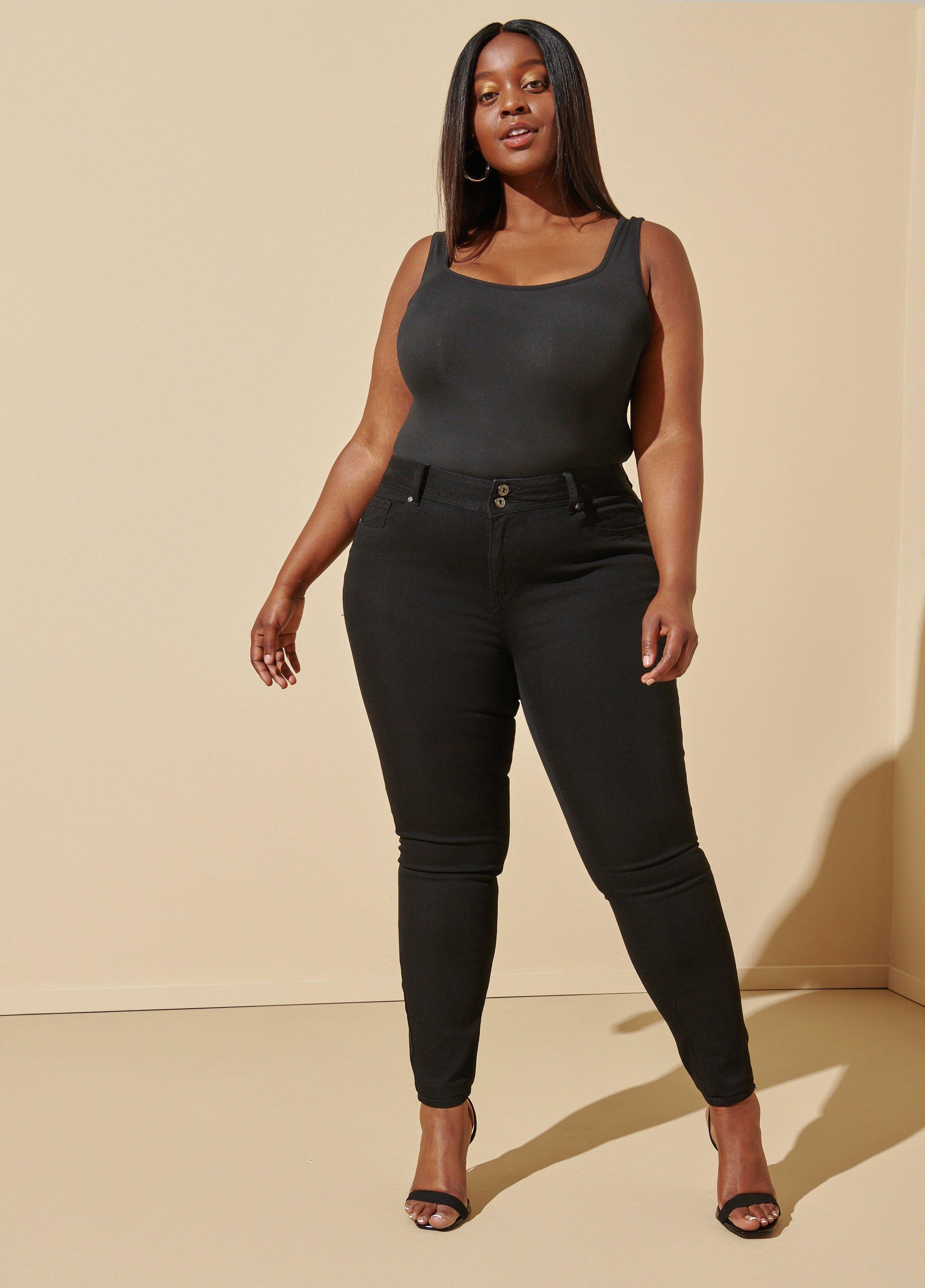 Plus Size Fearless Black Skinny Jeans Ashley Stewart Product Image