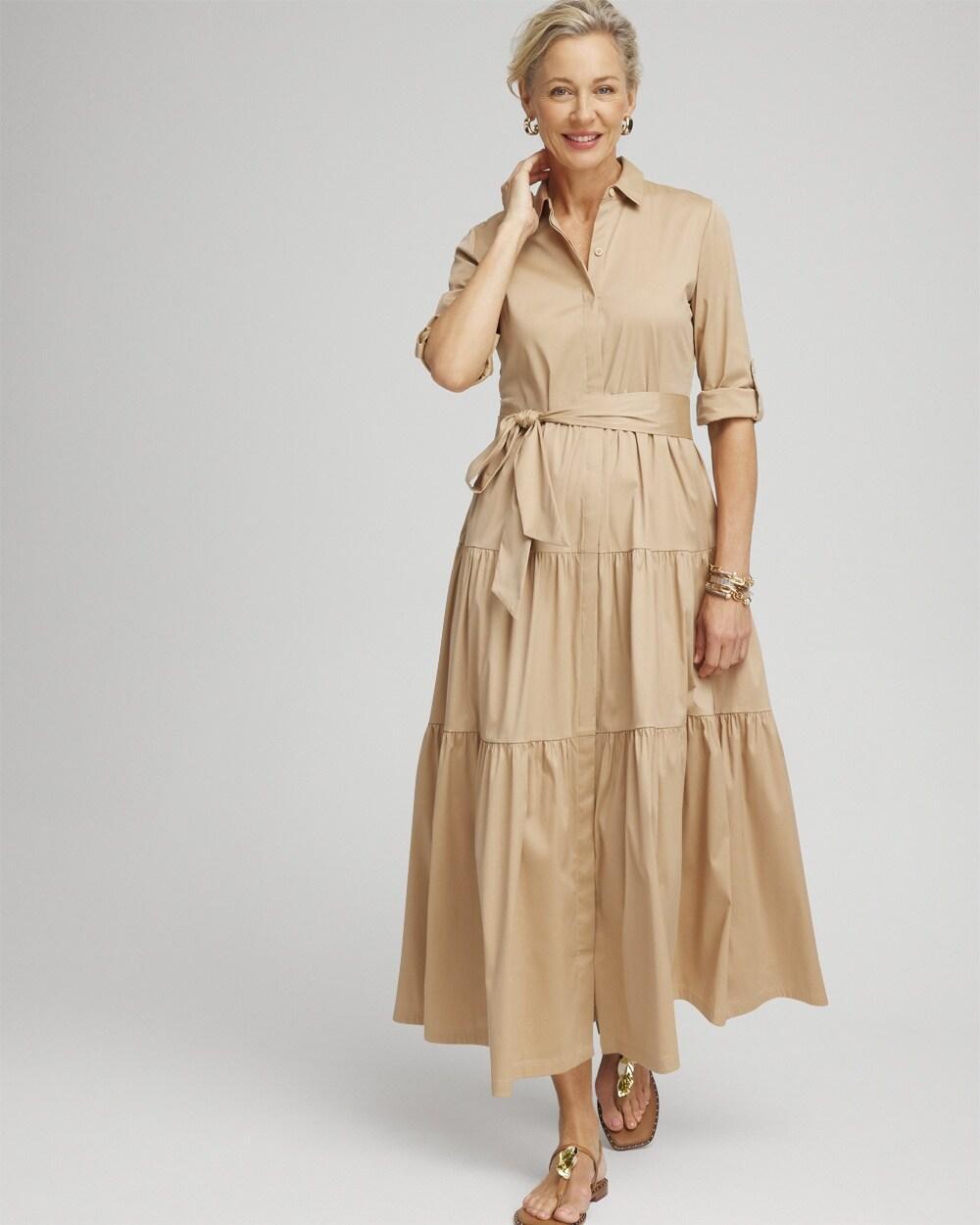 Women's Poplin Maxi Shirt Dress Product Image