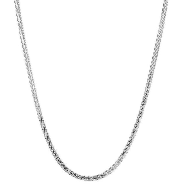 Sunkissed Sterling Wheat Chain Necklace, Womens Silver Tone Product Image