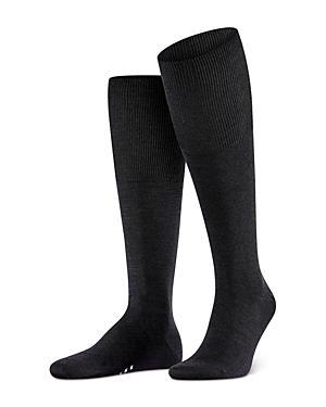 Falke Airport Knee High Socks (Anthracite Melange) Men's Crew Cut Socks Shoes Product Image