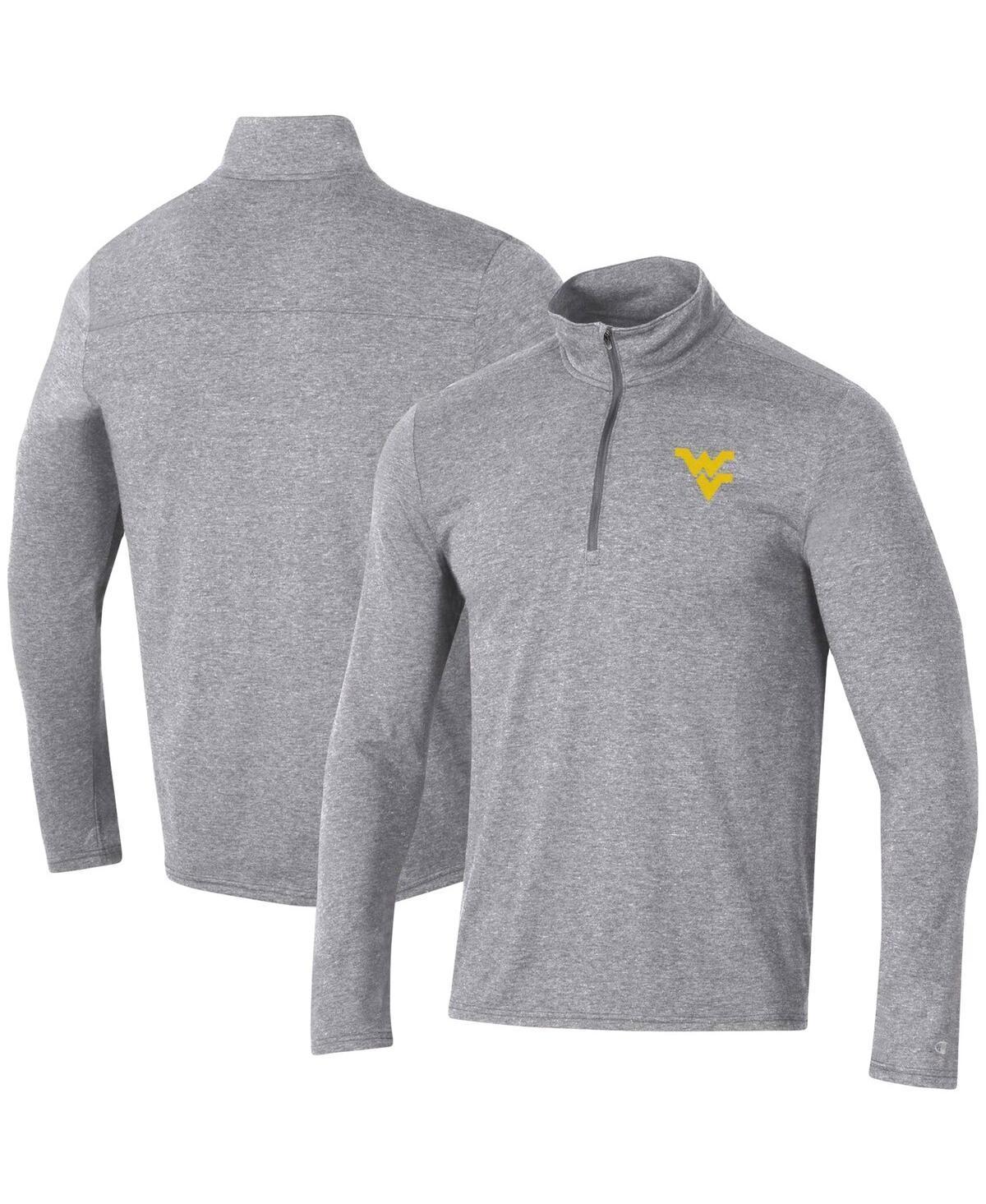 Mens Champion Heathered Gray West Virginia Mountaineers Field Day Team Quarter-Zip Jacket Product Image