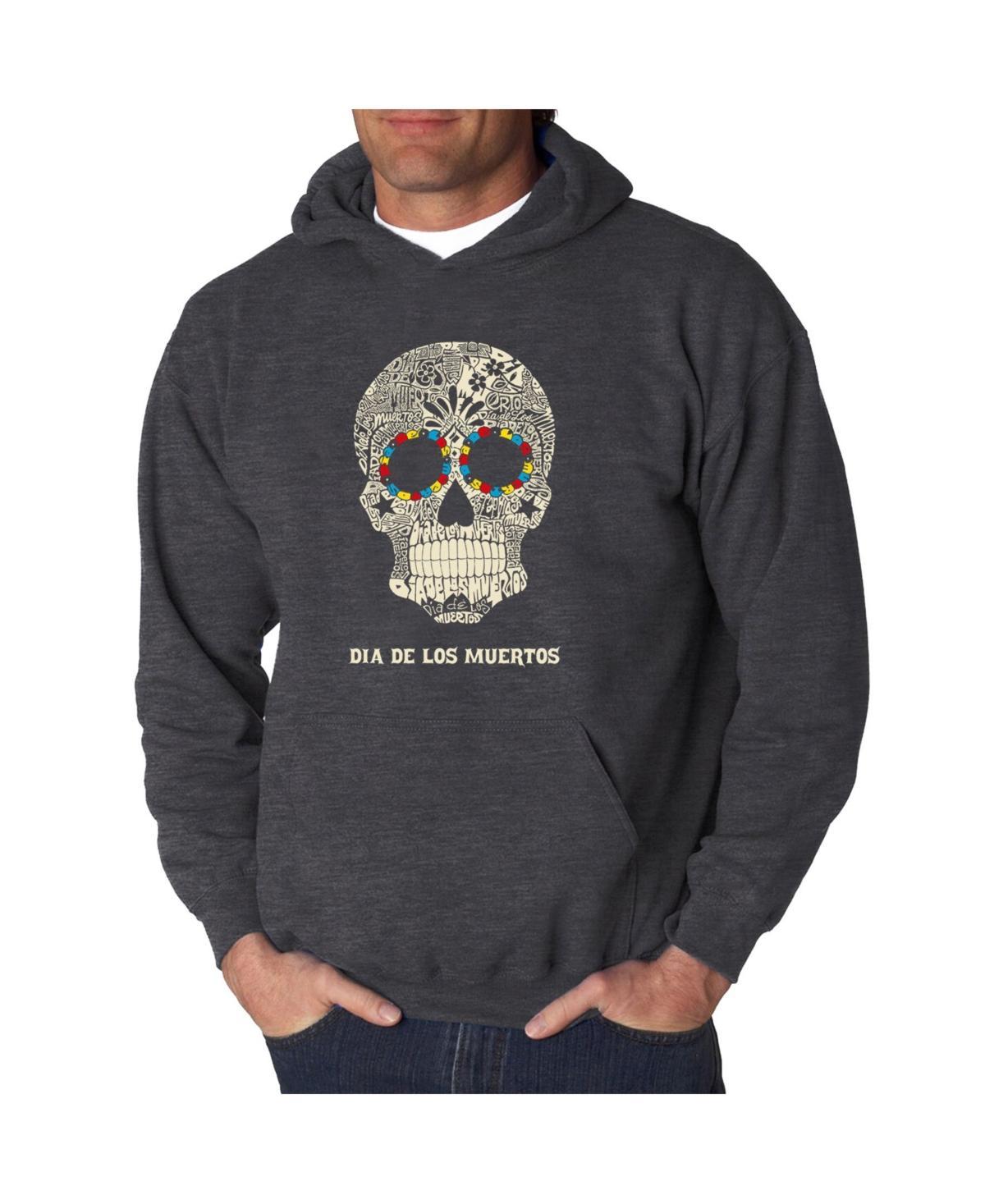 La Pop Art Mens Dia De Los Muertos Word Art Hooded Sweatshirt Product Image