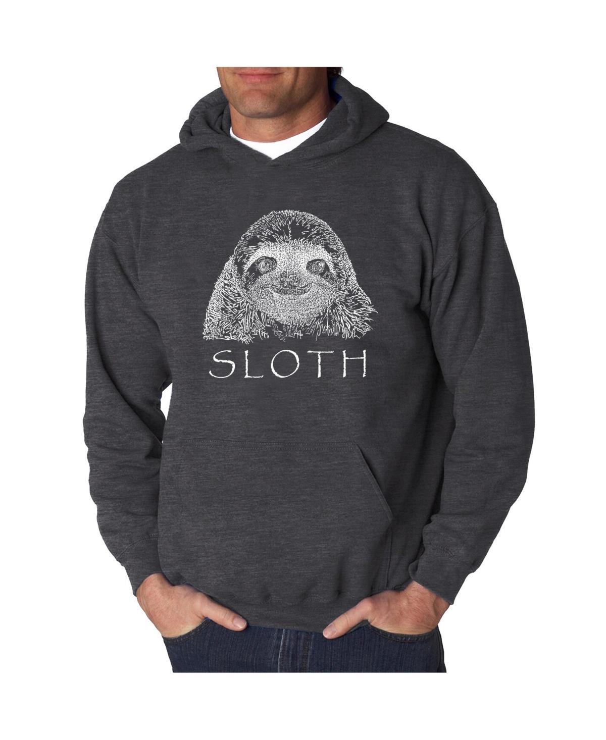 La Pop Art Mens Word Art Hoodie - Sloth Product Image