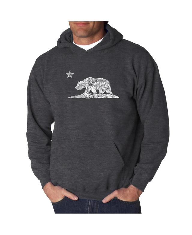 La Pop Art Mens Word Art Hoodie - California Bear Product Image