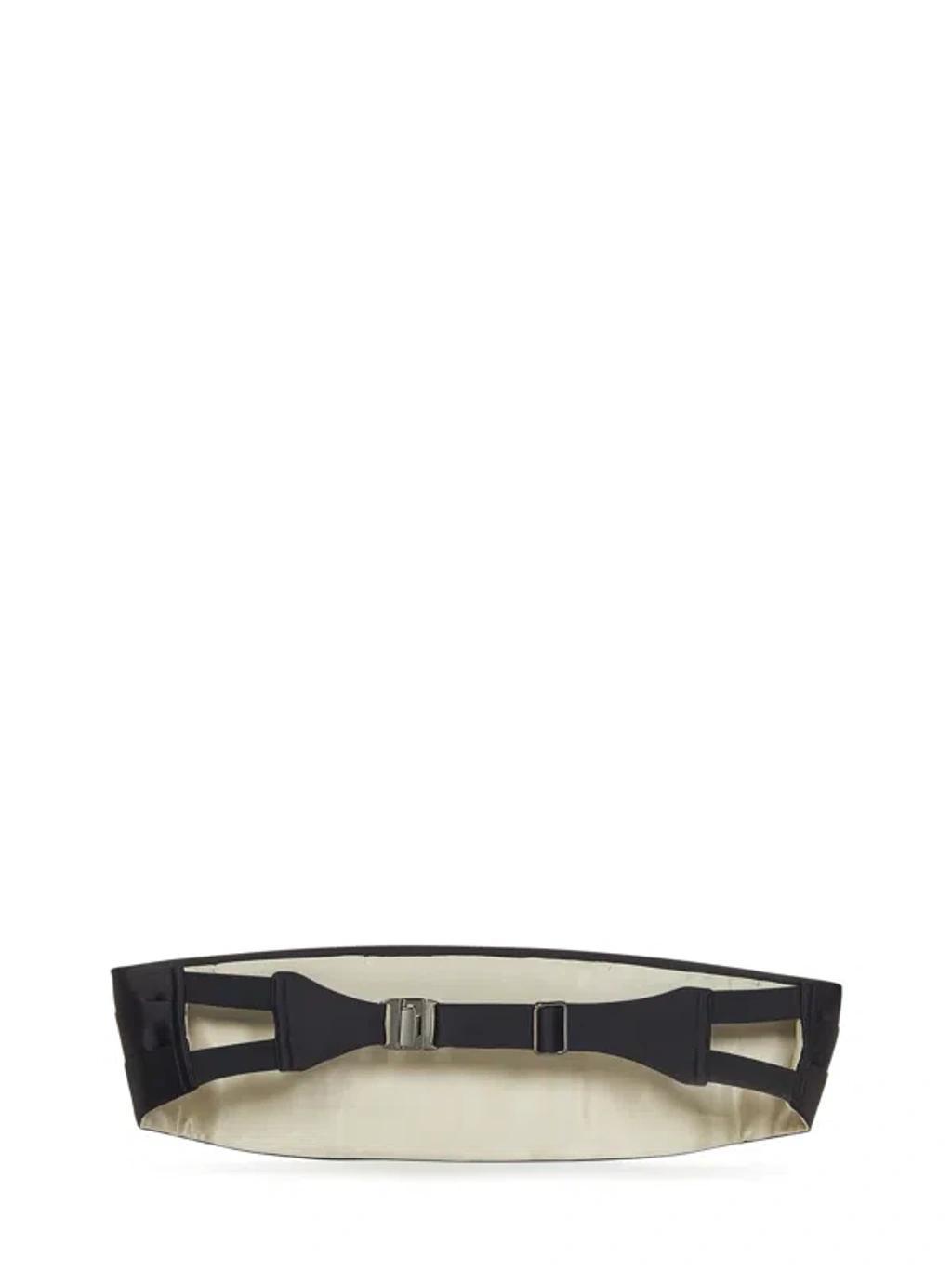 TOM FORD Men's Mulberry Silk Cummerbund In Black Product Image