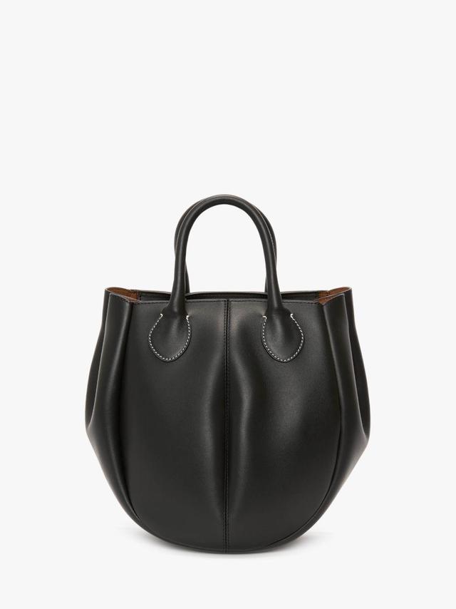 SMALL PUNCH TOTE - LEATHER SHOULDER BAG in black | JW Anderson US  Product Image