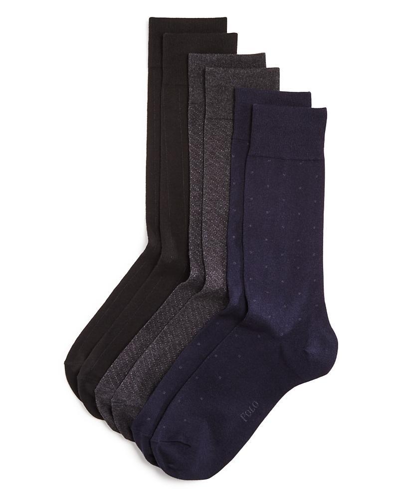 Polo Ralph Lauren Combed Cotton Dotted Dress Socks 3 Product Image