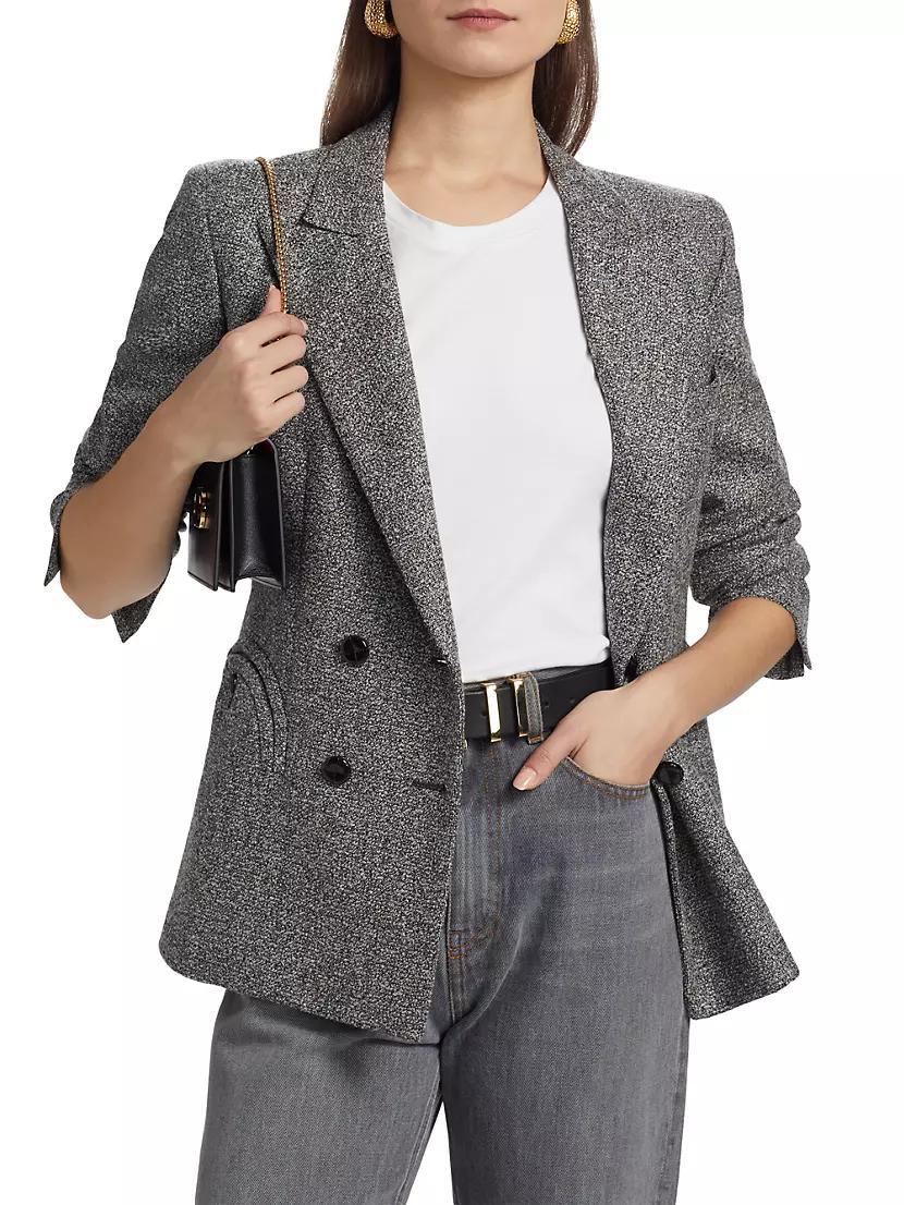 Koru Charmer Tweed Double-Breasted Blazer Product Image