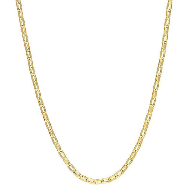 Stella Grace Sterling Silver 2 mm Fancy Rectangular Rolo Chain Necklace, Womens Gold Product Image