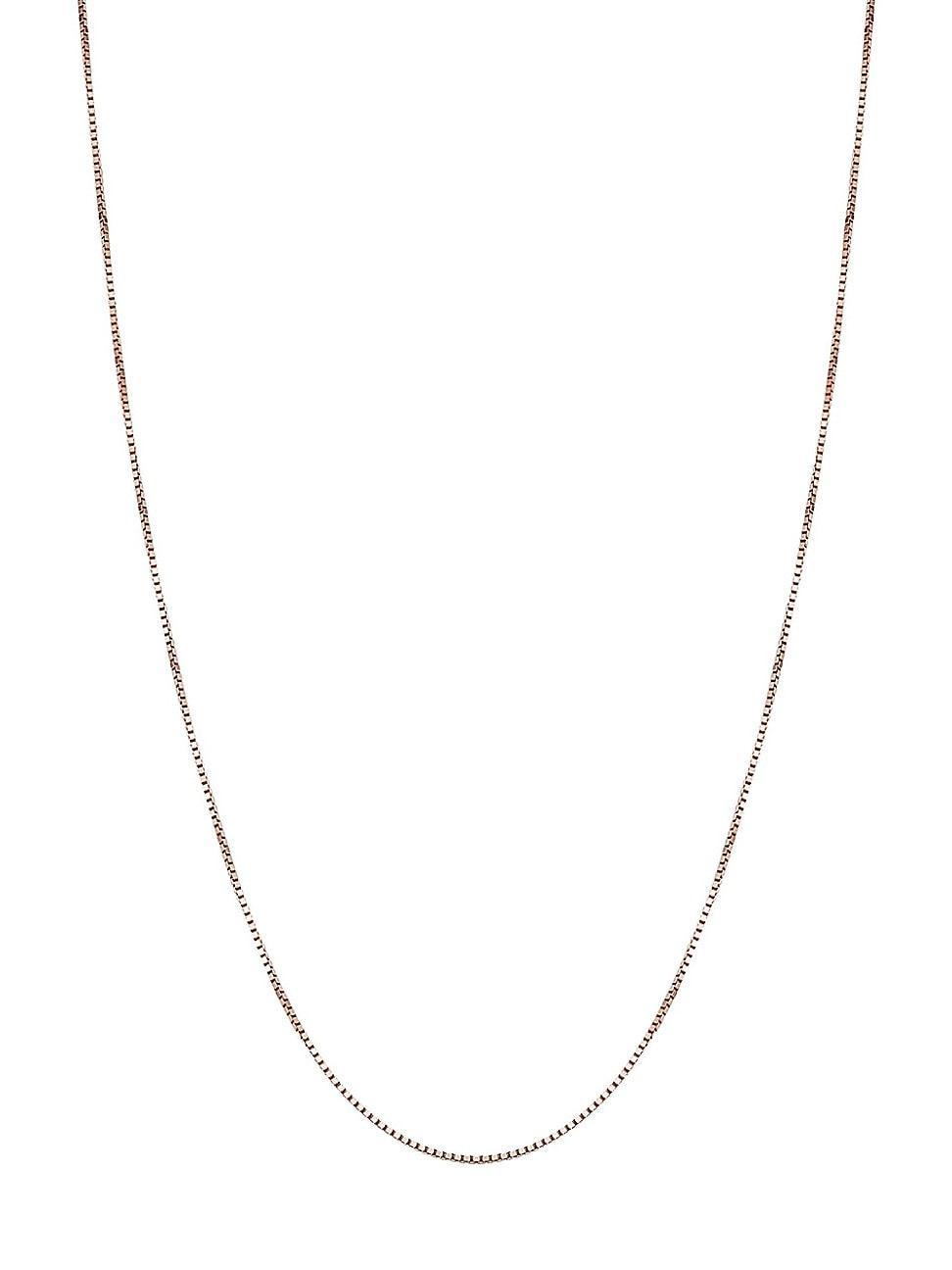 Womens 14K Rose Solid Gold Bodega Box Chain Product Image