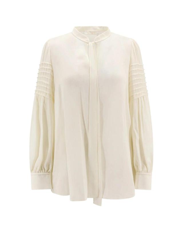 Tie-detailed Tunic In Neutrals Product Image