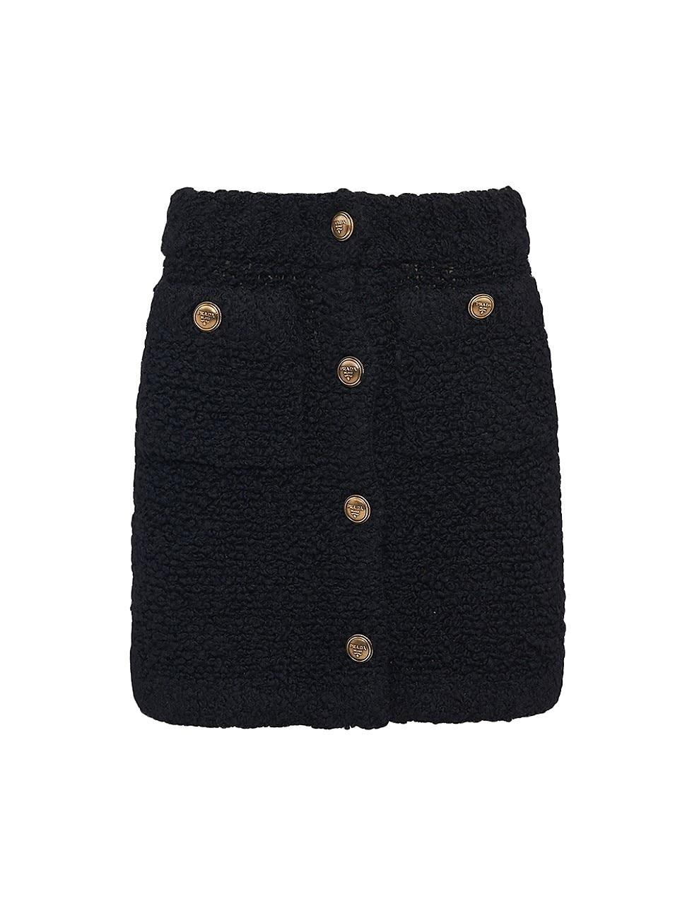 Womens Boucl Mohair Miniskirt Product Image