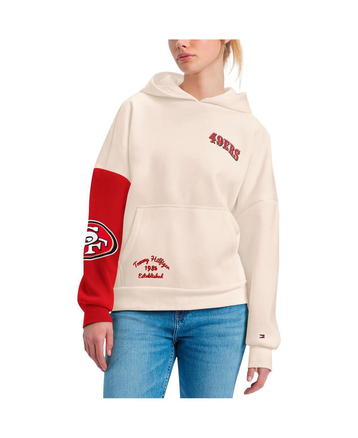 Womens Tommy Hilfiger Cream San Francisco 49ers Harriet Pullover Hoodie - Cream Product Image