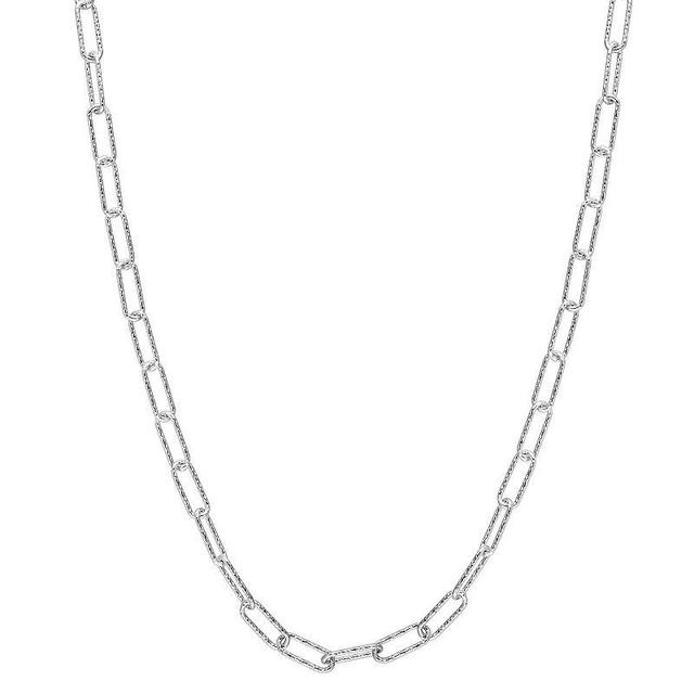 Stella Grace Sterling Silver Fancy Paper Clip Link Chain Necklace, Womens Product Image