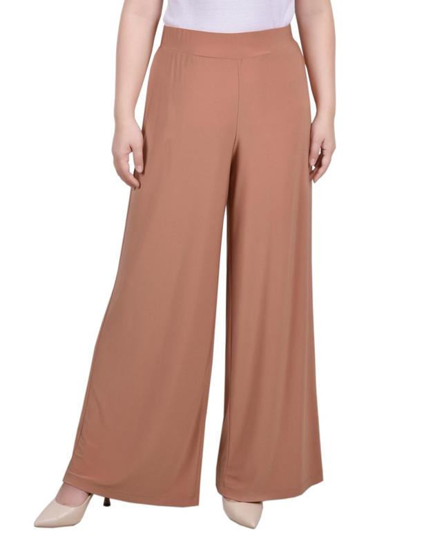 Ny Collection Petite Mid Rise Pull On Wide-Leg Palazzo Pant, In Petite & Petite Short Product Image