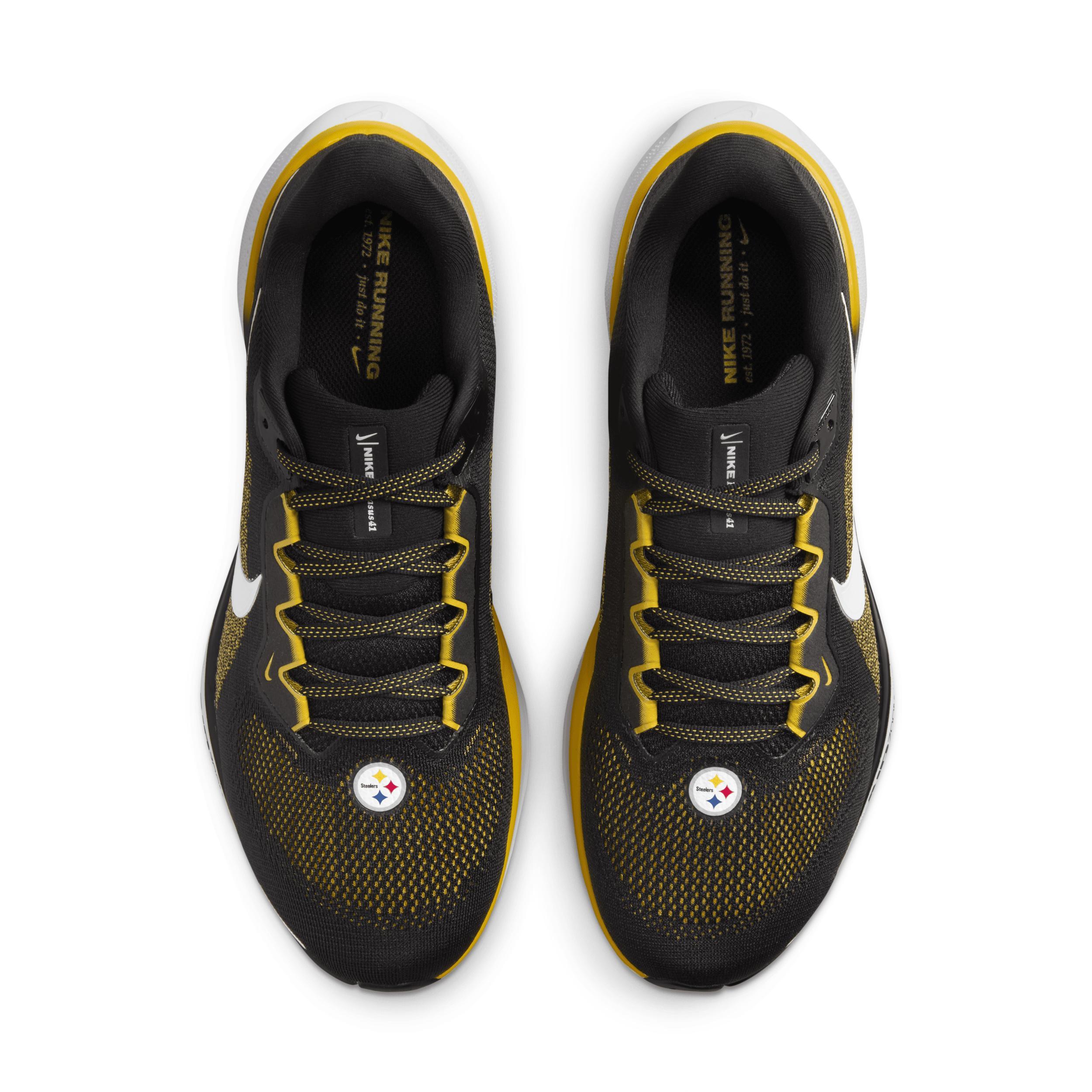 Nike Mens Pegasus 41 NFL Pittsburgh Steelers Road Running Shoes Product Image