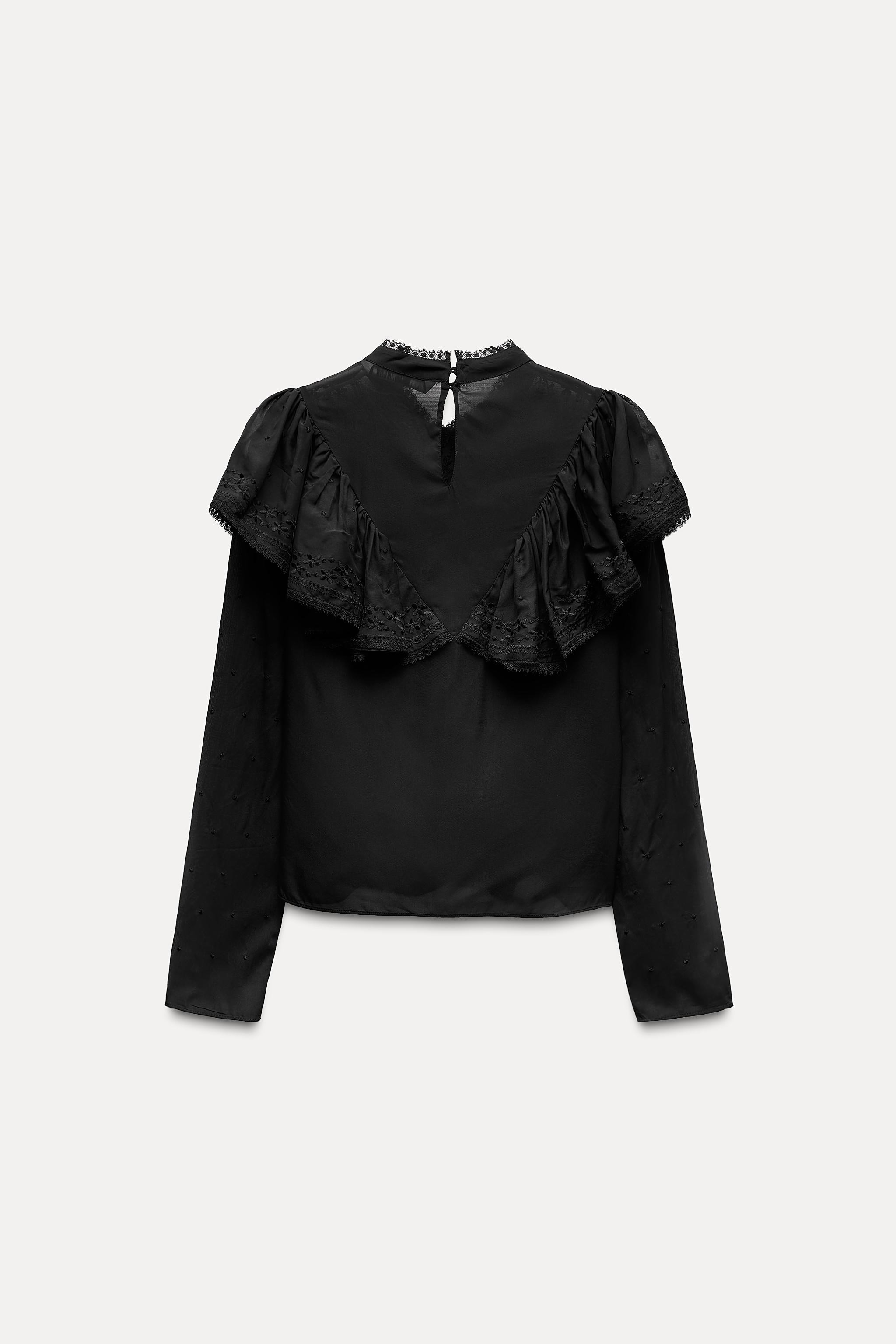 ROMANTIC RUFFLED BLOUSE ZW COLLECTION Product Image