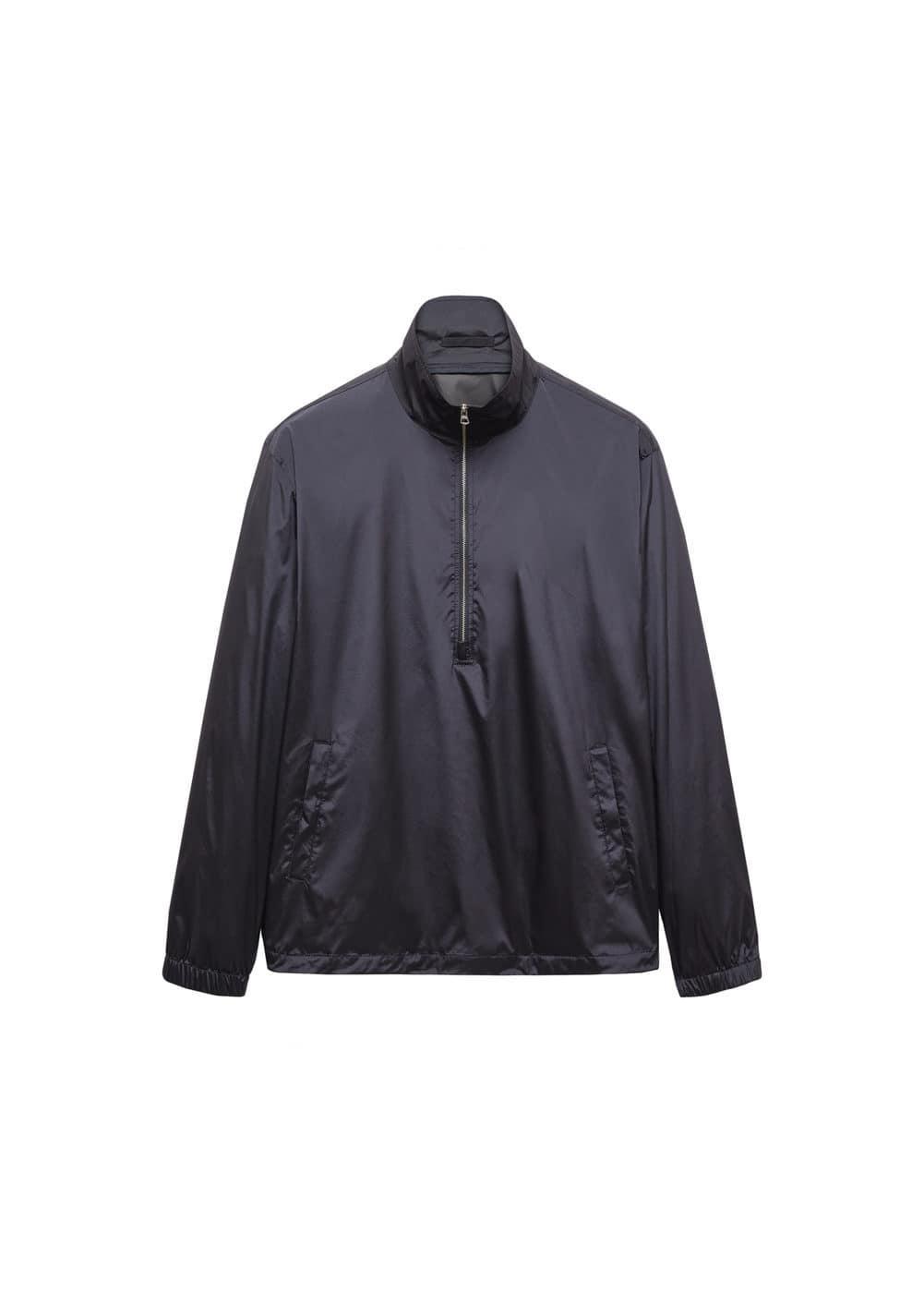 MANGO MAN - Water-repellent jacket with zipper dark navyMen Product Image