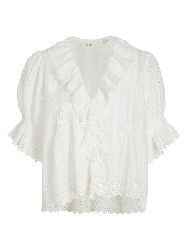 Womens Henri Voile Eyelet Top Product Image