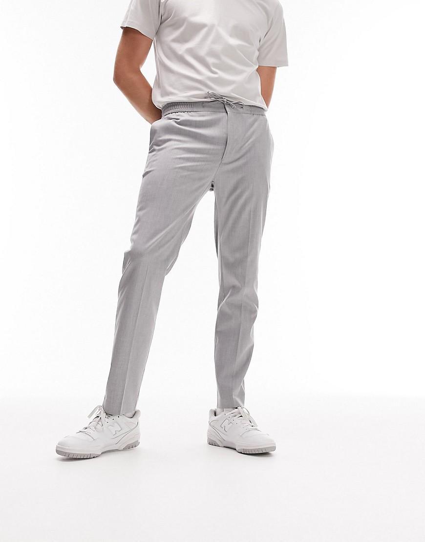 Topman skinny smart pants with elasticated waistband Product Image