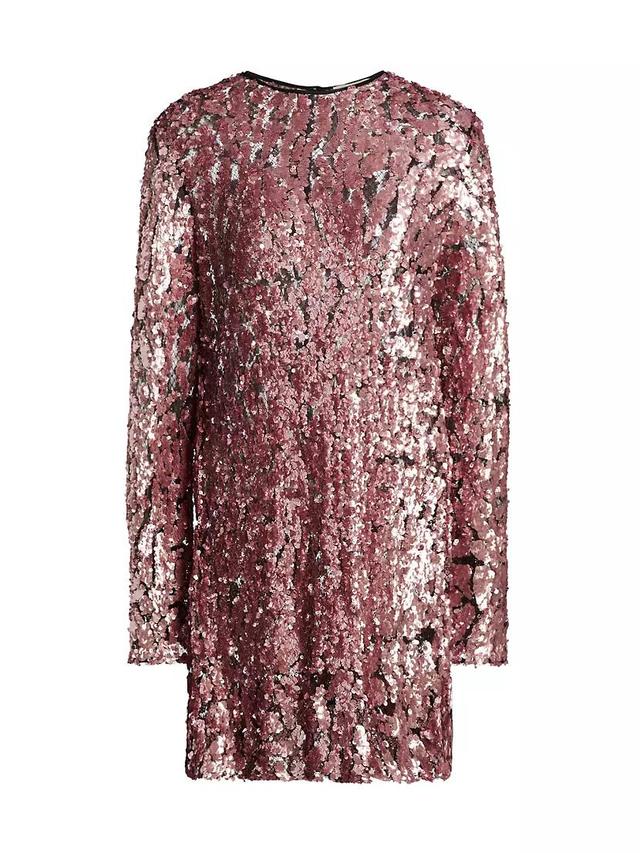 Sequin Embellished Shift Minidress Product Image