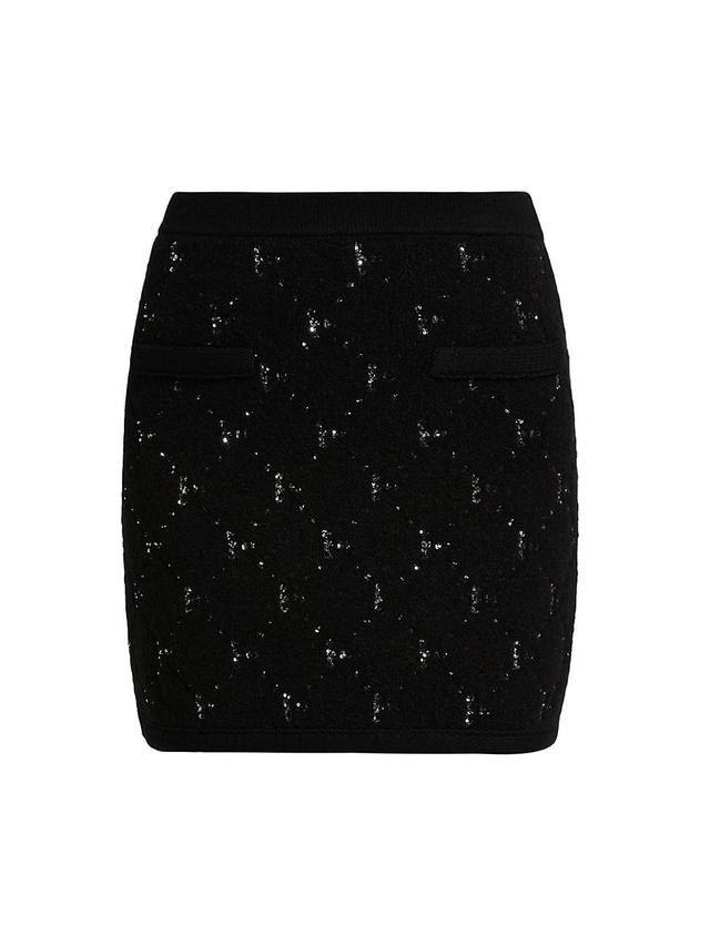 Womens Salem Embellished Knit Miniskirt Product Image