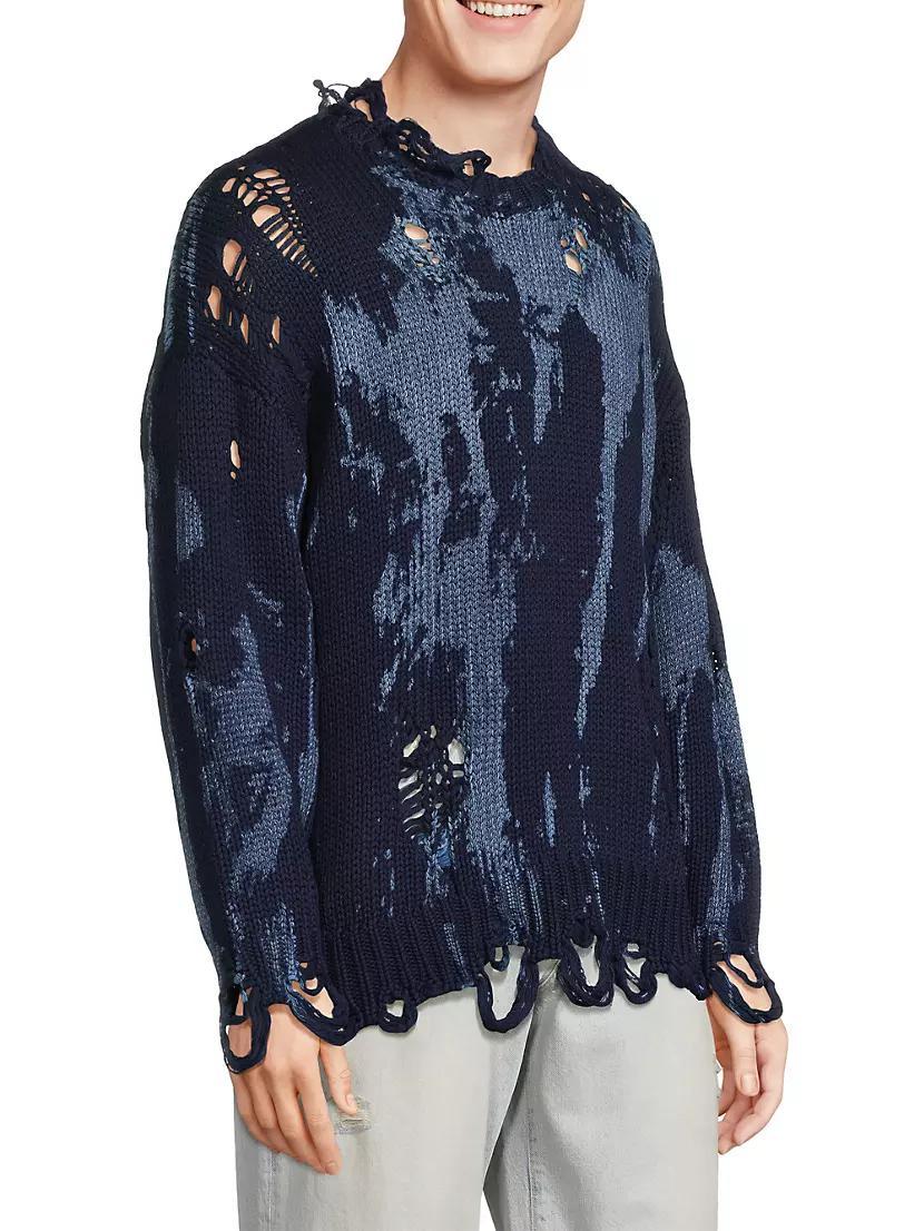 Distressed Cotton Oversized Sweater Product Image