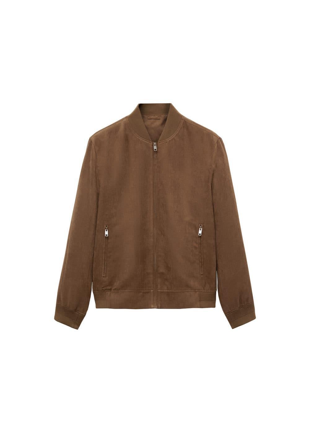 MANGO MAN - Suede-effect bomber jacket beigeMen Product Image