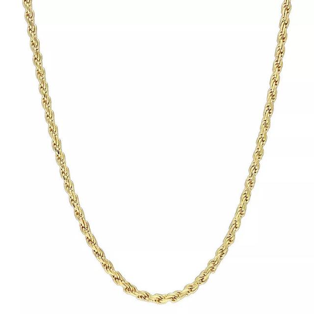 Stella Grace 18k Gold Over Silver Rope Chain Necklace, Womens Gold Tone Product Image