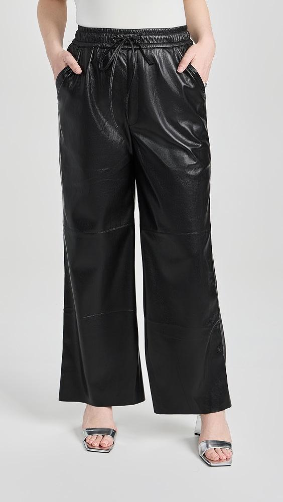 Good American Leather Wide Leg Pants | Shopbop Product Image