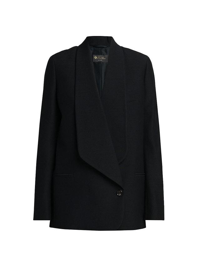 Sheri Slubbed Wool Blazer Jacket Product Image