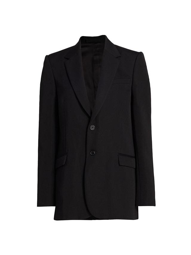 Womens Single-Breasted Wool Blazer Product Image