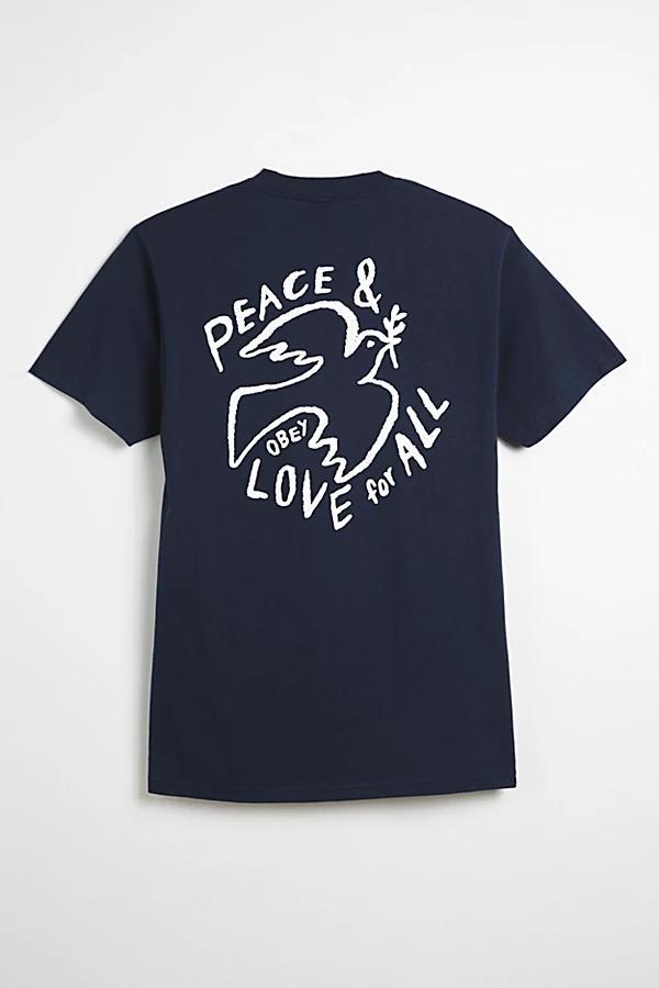 OBEY Peace & Love Graphic Tee Mens at Urban Outfitters Product Image