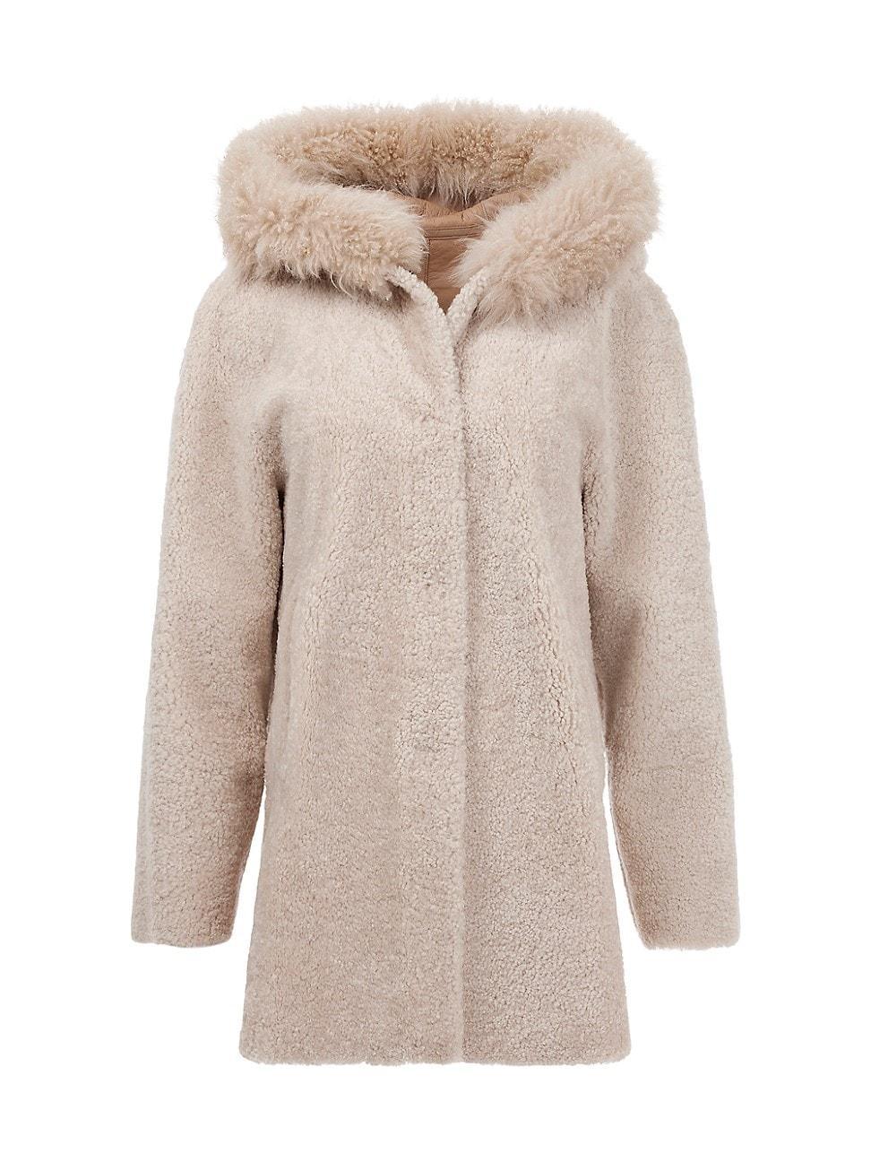 Womens Reversible Shearling Lamb Jacket Product Image