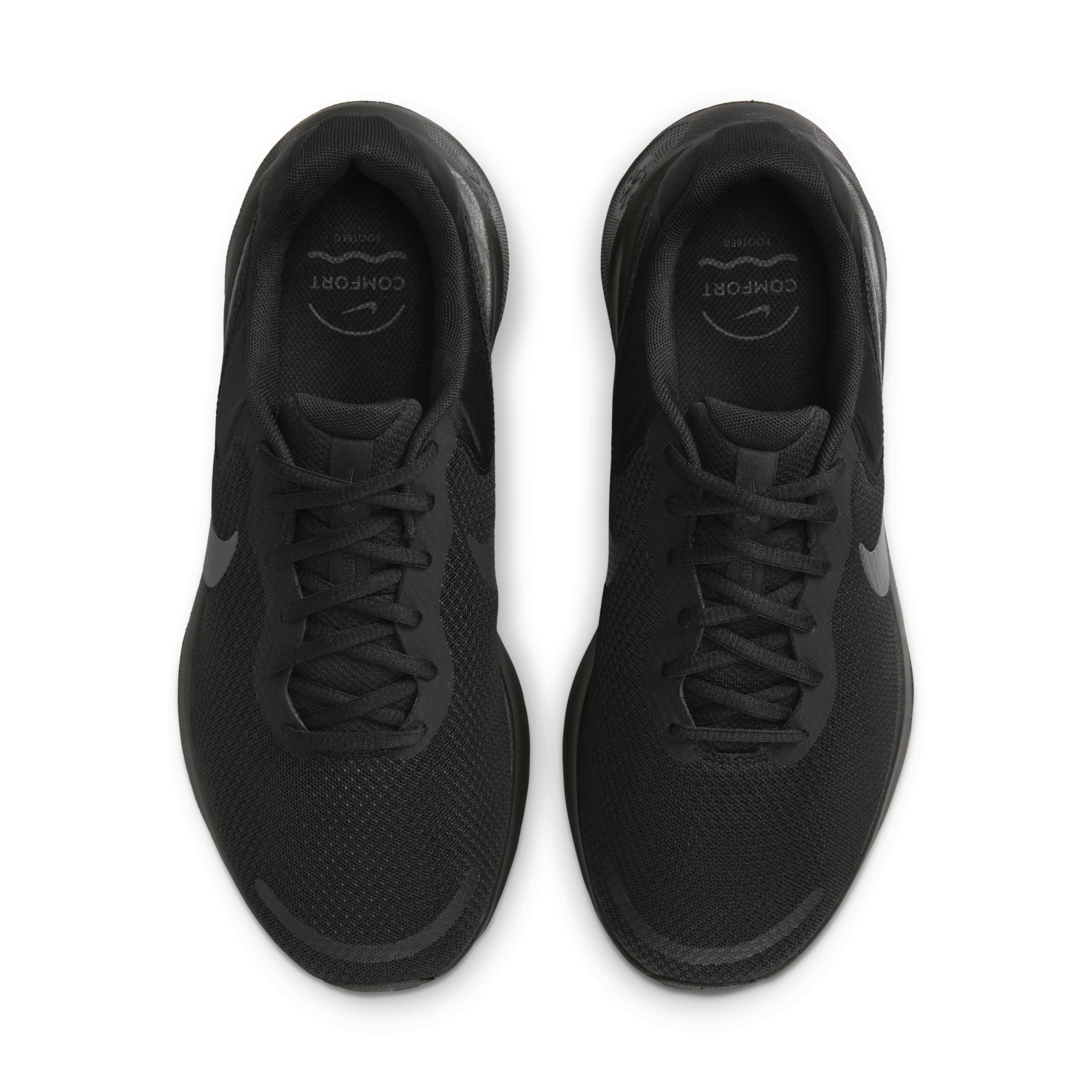 Nike Mens Revolution 7 Wide-Width Running Sneakers from Finish Line - Black Product Image