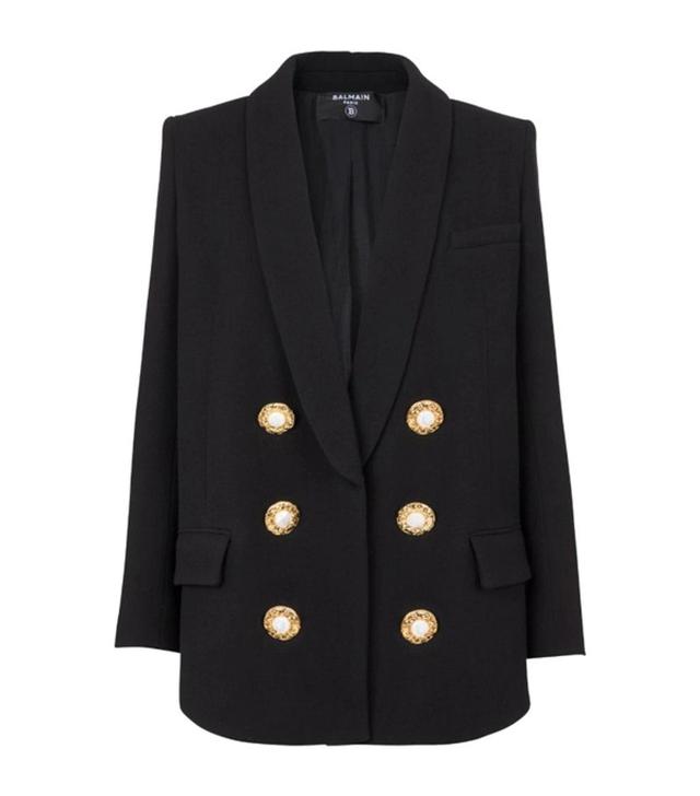 Double-breasted Blazer In Black Product Image