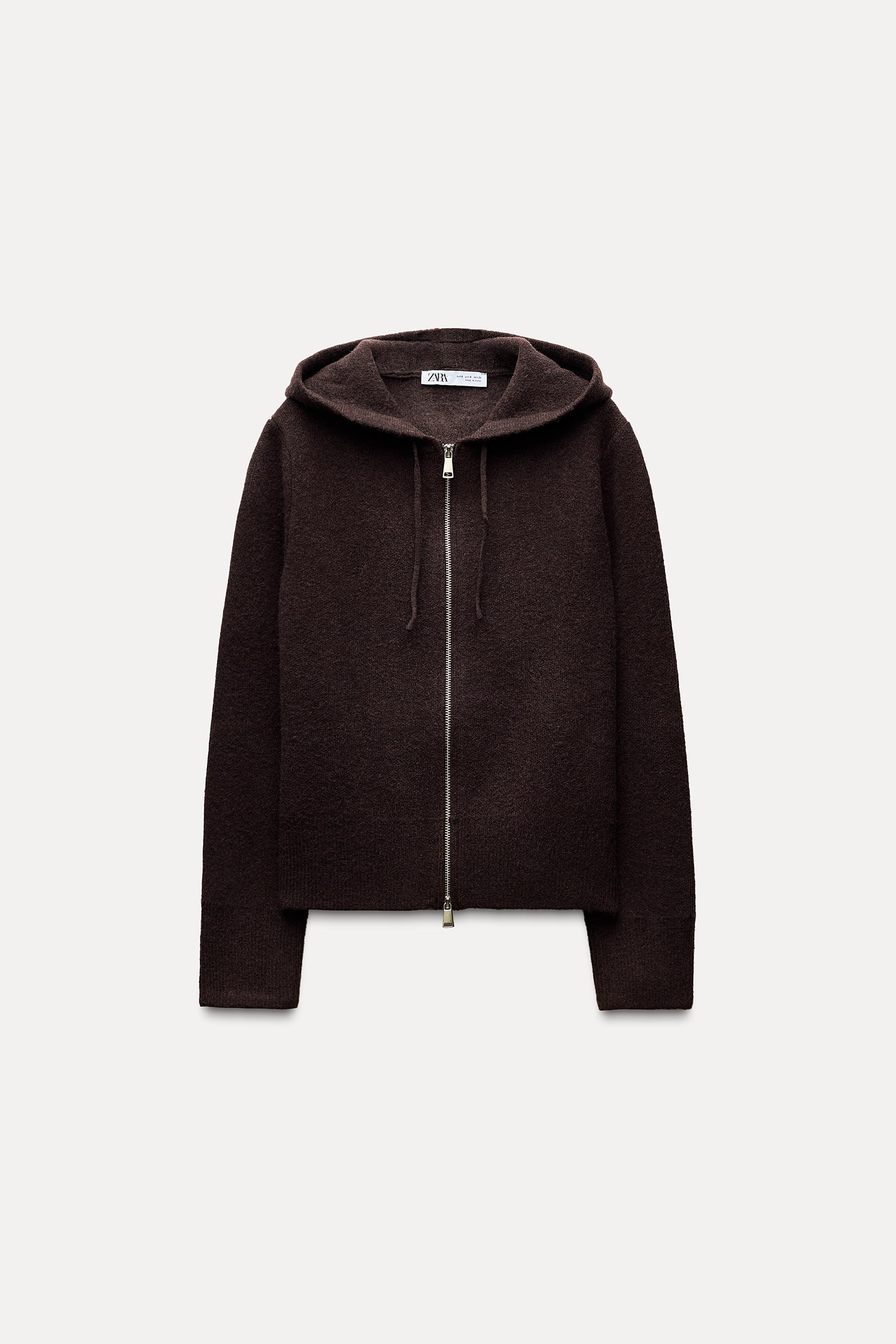 BASIC KNIT HOODED SWEATSHIRT Product Image