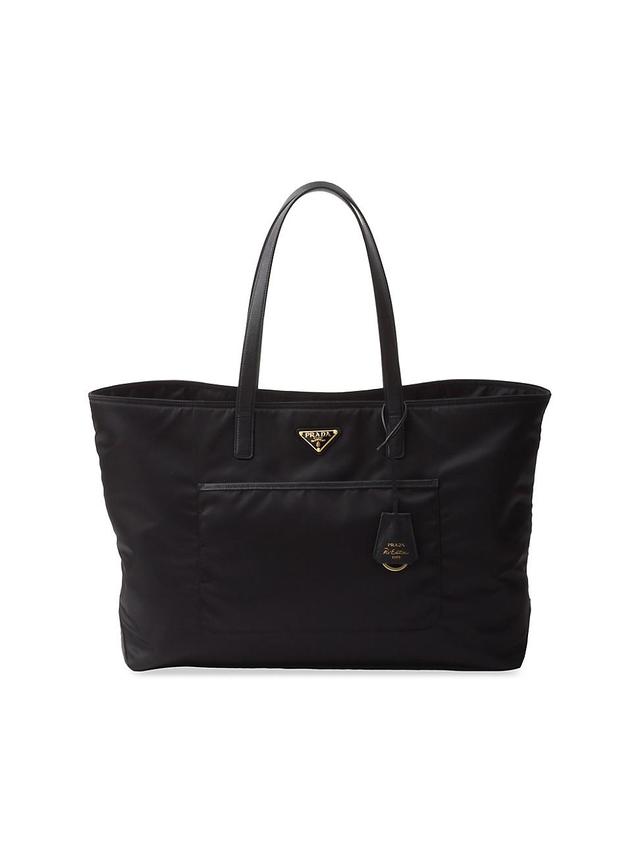 Womens Re-Edition 1978 Large Re-Nylon and Saffiano Leather Tote Bag Product Image