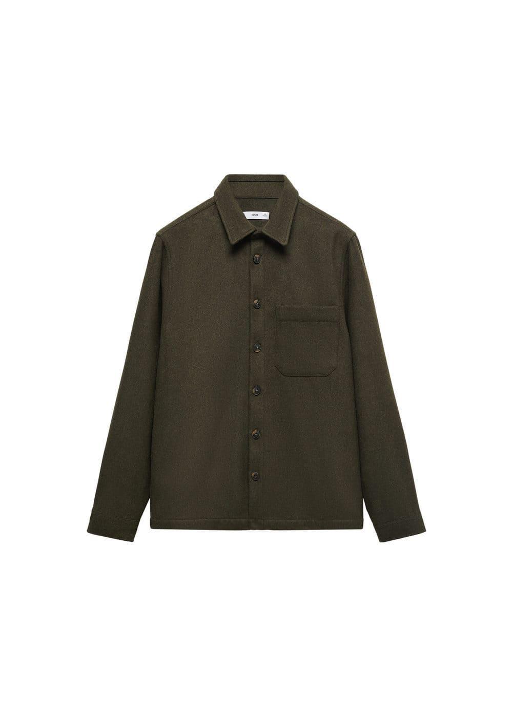 MANGO MAN - Regular-fit overshirt with pocket khakiMen Product Image