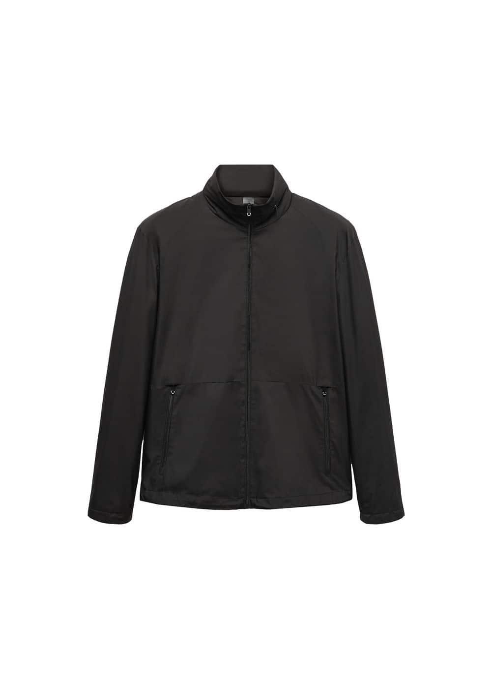 MANGO MAN - Water-repellent jacket with zipper blackMen Product Image