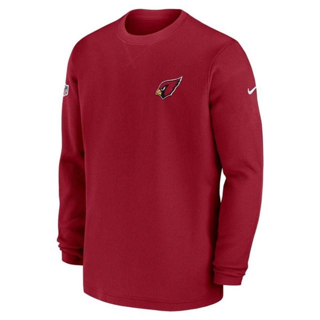 NIKE Cardinal Arizona Cardinals 2023 Sideline Throwback Heavy Brushed Waffle Long Sleeve Top Product Image