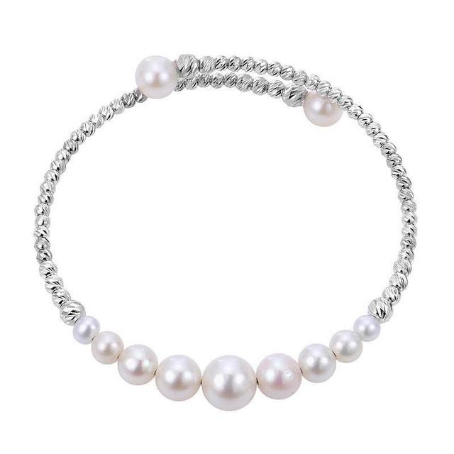 PearLustre by Imperial Sterling Silver Freshwater Cultured Pearl Cuff Bracelet, Womens, White Product Image