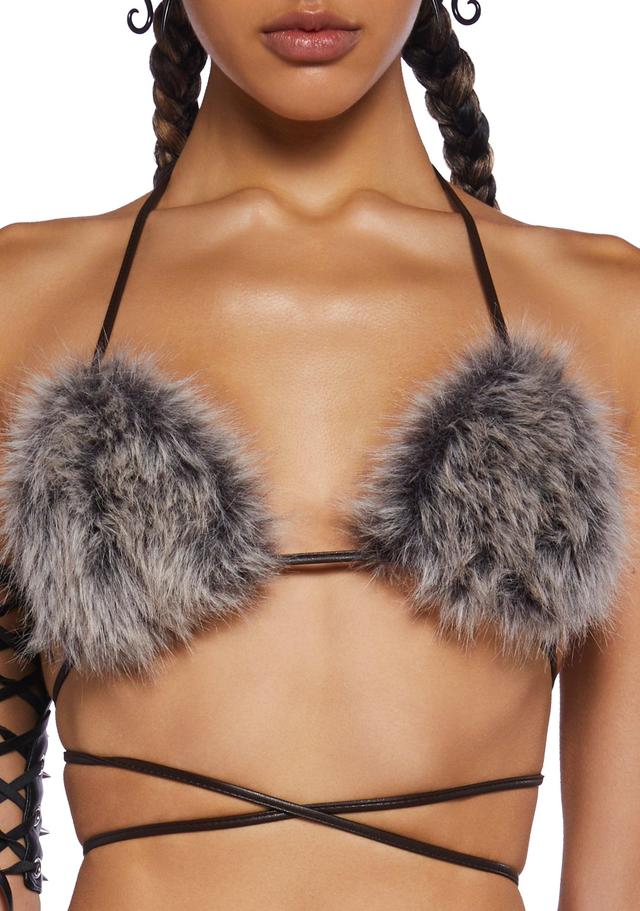 Icy Revival Faux Fur Top - Brown Male Product Image