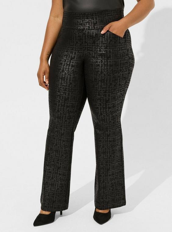 High-Rise Pocket Pixie Flare Luxe Ponte Pant Product Image