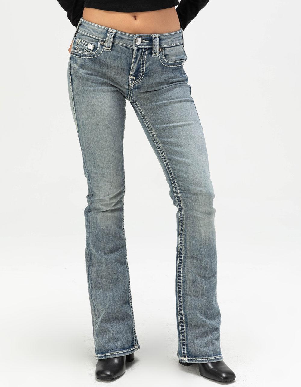 TRUE RELIGION Becca Mid Rise Super T Womens Bootcut Jeans Product Image