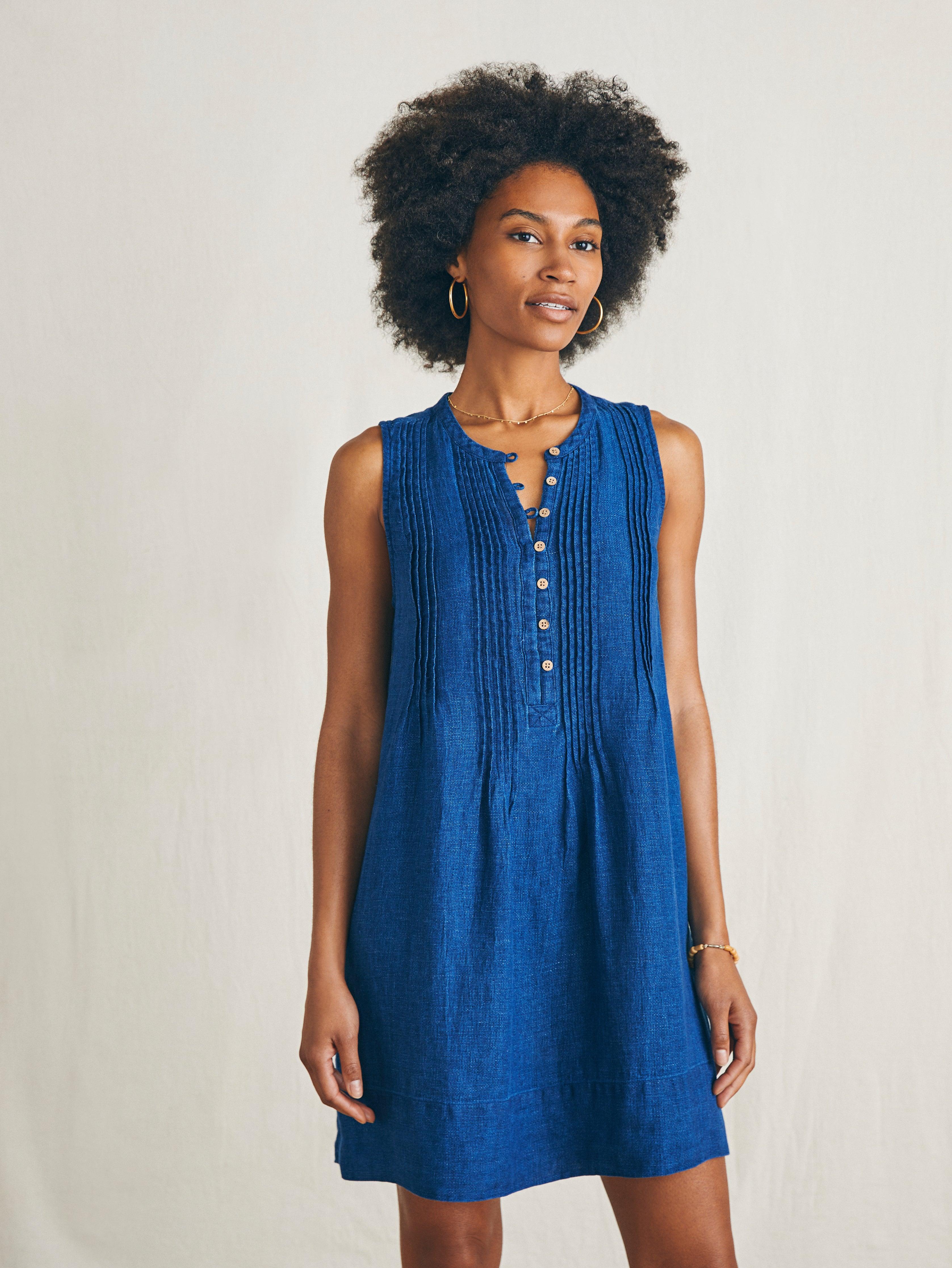 Isha Basketweave Dress - Indigo Female Product Image