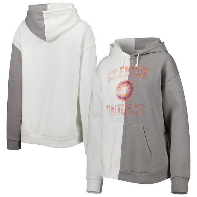 Womens Gameday Couture Gray Clemson Tigers Split Pullover Hoodie Product Image