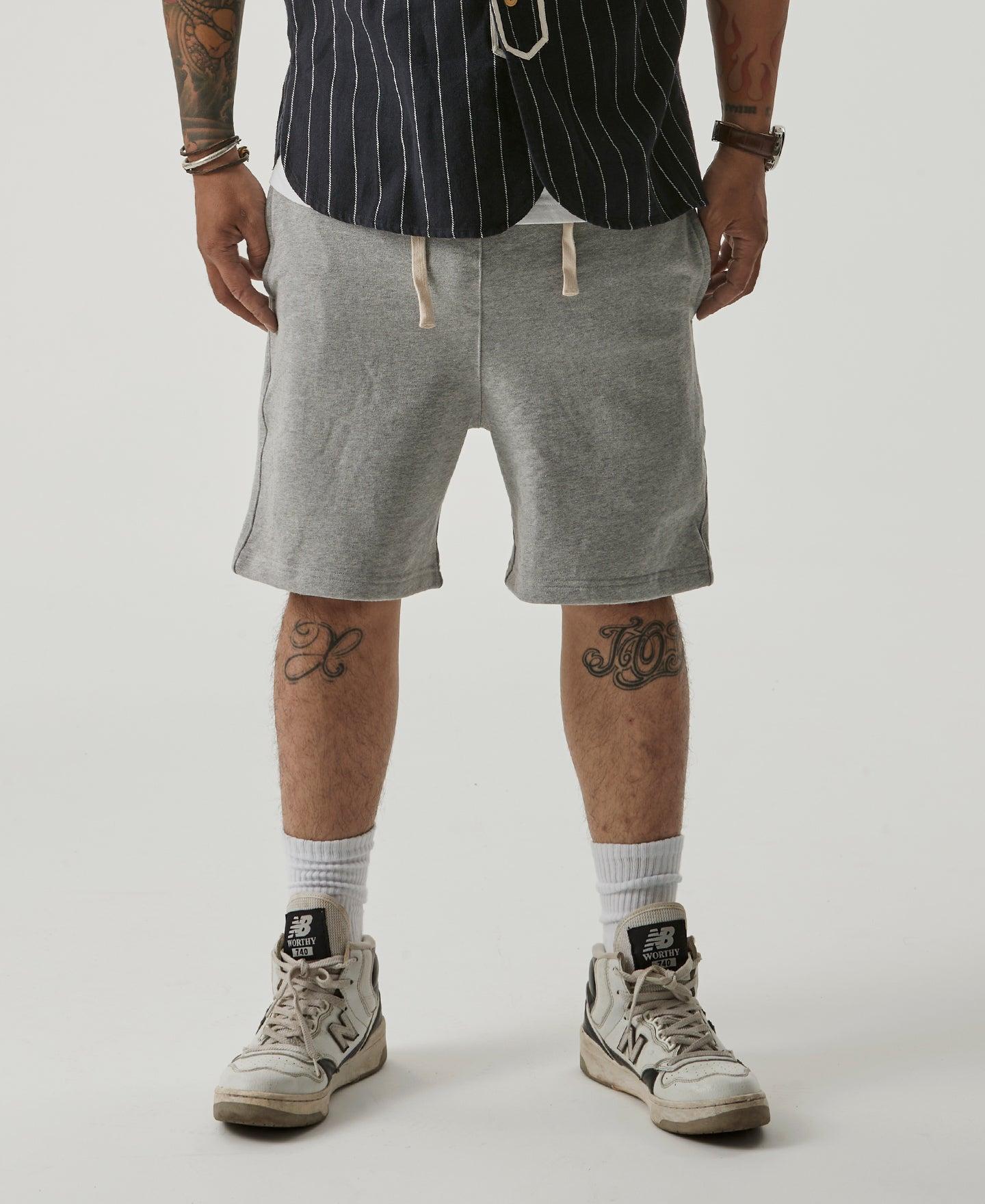 15 oz French Terry Sweat Shorts - Gray Product Image